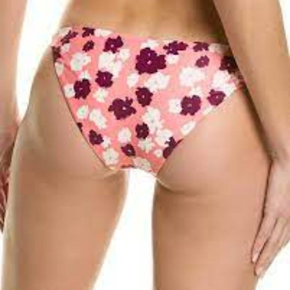 NWT Tanya Taylor Tia Peach Floral Print Bikini Bottom - Picture 2 of 5